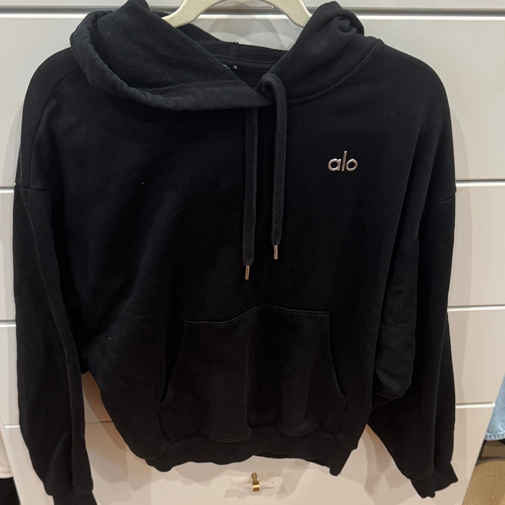 ALO Yoga Men's Black Pullover Hoodie